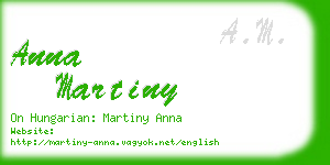anna martiny business card